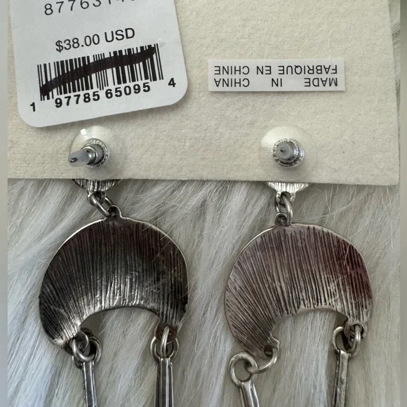 Free People Back To Brooklyn Dangle Silver Tone Boho Earrings - Picture 11 of 12
